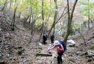 最後の胸突き八丁をこなし静かな白石峠着